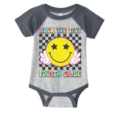 Rock The Staar Test Testing Day Smile Face Groovy Teacher  Infant Baby Jersey Bodysuit