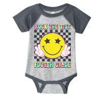 Rock The Staar Test Testing Day Smile Face Groovy Teacher  Infant Baby Jersey Bodysuit