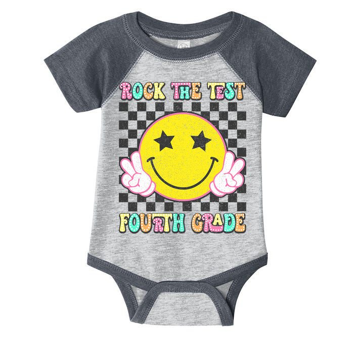 Rock The Staar Test Testing Day Smile Face Groovy Teacher  Infant Baby Jersey Bodysuit