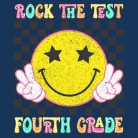 Rock The Staar Test Testing Day Smile Face Groovy Teacher  Infant Baby Jersey Bodysuit