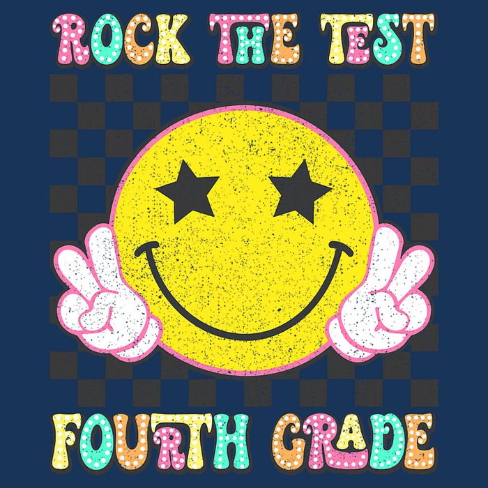Rock The Staar Test Testing Day Smile Face Groovy Teacher  Infant Baby Jersey Bodysuit