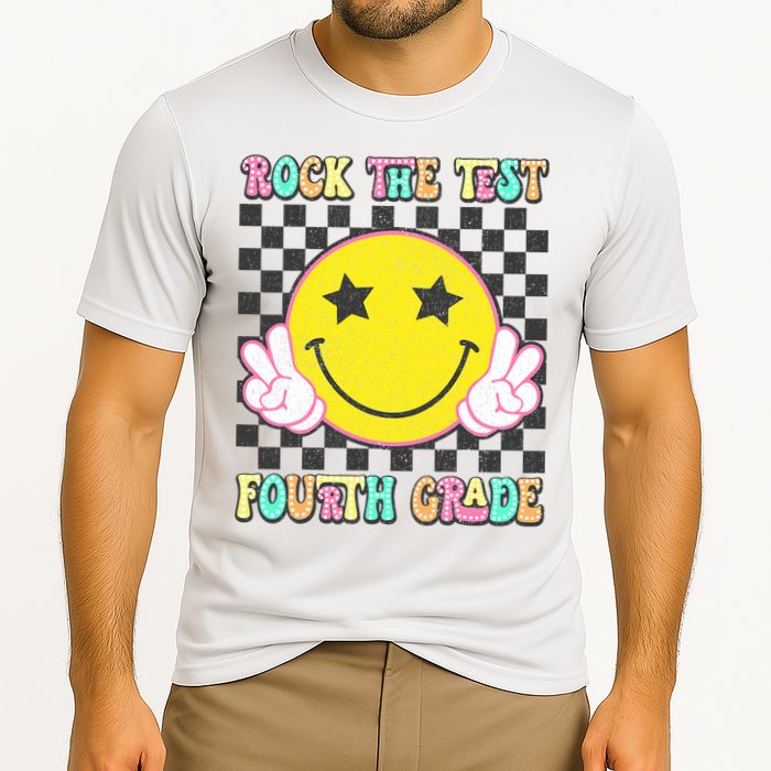 Rock The Staar Test Testing Day Smile Face Groovy Teacher  Performance Shirt