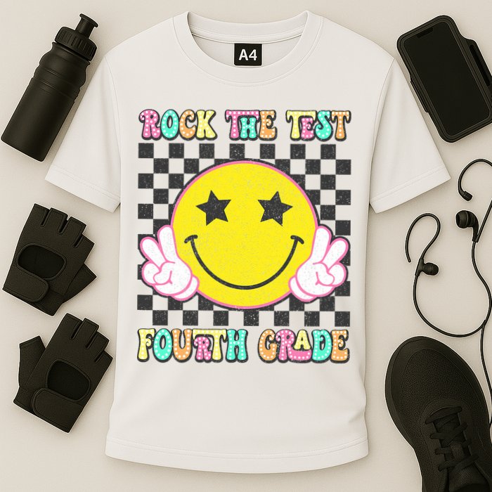 Rock The Staar Test Testing Day Smile Face Groovy Teacher  Performance Shirt