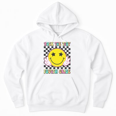 Rock The Staar Test Testing Day Smile Face Groovy Teacher  Hoodie