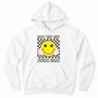 Rock The Staar Test Testing Day Smile Face Groovy Teacher  Hoodie