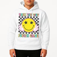 Rock The Staar Test Testing Day Smile Face Groovy Teacher  Hoodie