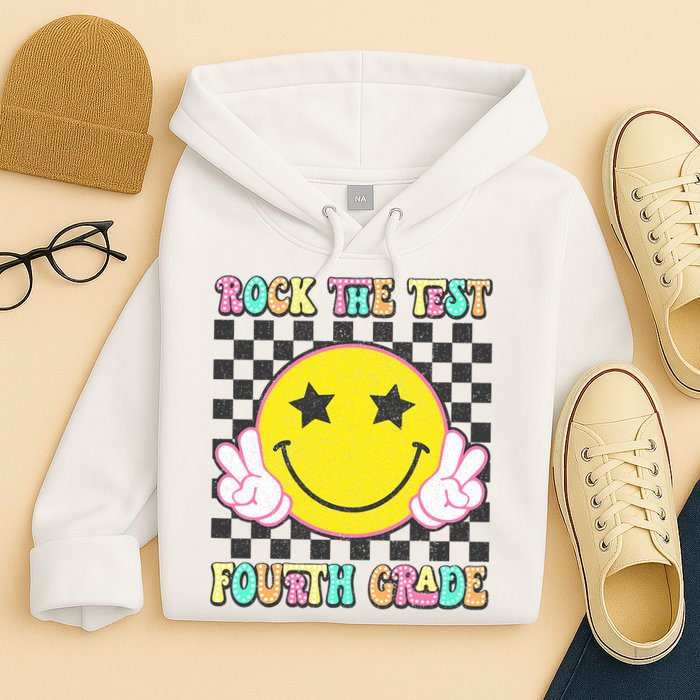 Rock The Staar Test Testing Day Smile Face Groovy Teacher  Hoodie