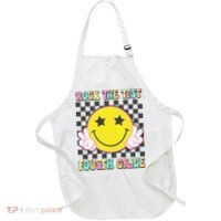Rock The Staar Test Testing Day Smile Face Groovy Teacher  Apron