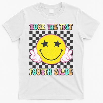 Rock The Staar Test Testing Day Smile Face Groovy Teacher  T-Shirt