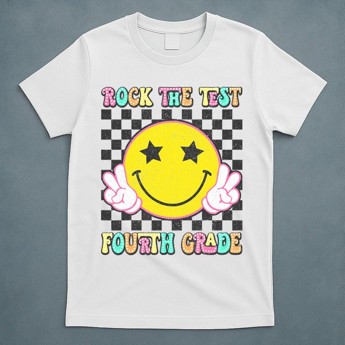 Rock The Staar Test Testing Day Smile Face Groovy Teacher  T-Shirt