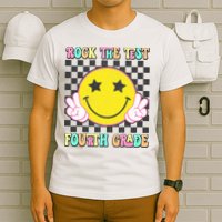 Rock The Staar Test Testing Day Smile Face Groovy Teacher  T-Shirt