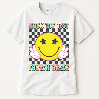 Rock The Staar Test Testing Day Smile Face Groovy Teacher  Tall T-Shirt