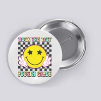 Rock The Staar Test Testing Day Smile Face Groovy Teacher  Button
