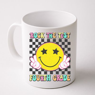 Rock The Staar Test Testing Day Smile Face Groovy Teacher  Mug