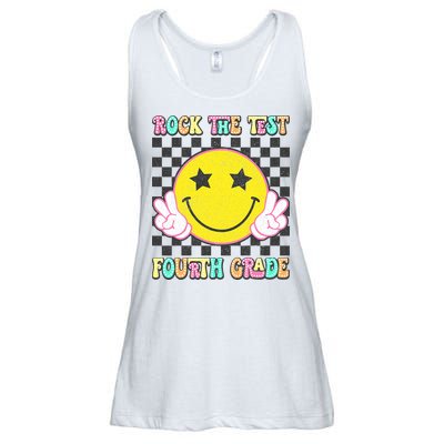 Rock The Staar Test Testing Day Smile Face Groovy Teacher  Ladies Essential Flowy Tank