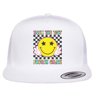 Rock The Staar Test Testing Day Smile Face Groovy Teacher  Flatbill Hat