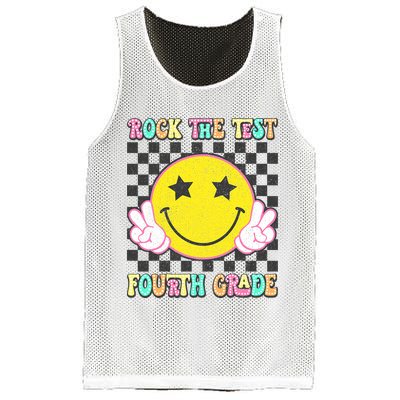 Rock The Staar Test Testing Day Smile Face Groovy Teacher  Mesh Reversible Basketball Jersey Tank