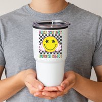 Rock The Staar Test Testing Day Smile Face Groovy Teacher  Tumbler