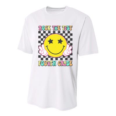 Rock The Staar Test Testing Day Smile Face Groovy Teacher  Youth Performance Sprint T-Shirt