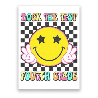 Rock The Staar Test Testing Day Smile Face Groovy Teacher  Poster