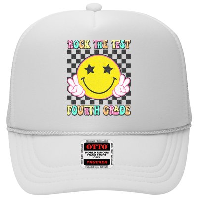 Rock The Staar Test Testing Day Smile Face Groovy Teacher  Trucker Hat