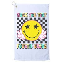 Rock The Staar Test Testing Day Smile Face Groovy Teacher  Golf Towel