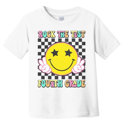 Rock The Staar Test Testing Day Smile Face Groovy Teacher  Toddler T-Shirt