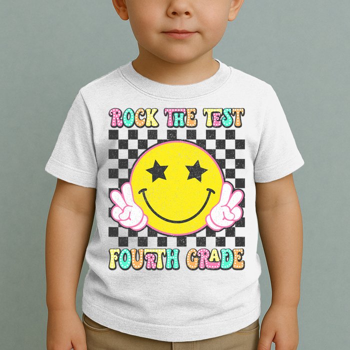 Rock The Staar Test Testing Day Smile Face Groovy Teacher  Toddler T-Shirt