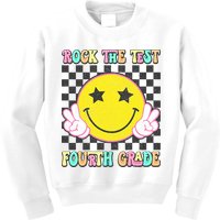 Rock The Staar Test Testing Day Smile Face Groovy Teacher  Kids Sweatshirt