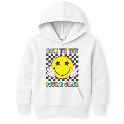 Rock The Staar Test Testing Day Smile Face Groovy Teacher  Kids Hoodie