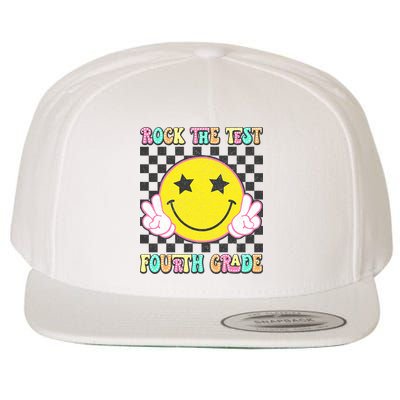 Rock The Staar Test Testing Day Smile Face Groovy Teacher  Wool Snapback Cap