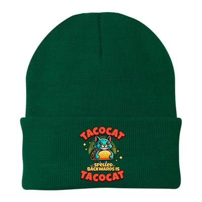 Retro Tacocat Spelled Backwards Is Taco Cat Knit Cap Winter Beanie