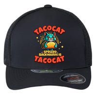 Retro Tacocat Spelled Backwards Is Taco Cat Flexfit Unipanel Trucker Cap