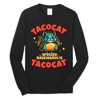 Retro Tacocat Spelled Backwards Is Taco Cat Long Sleeve Shirt