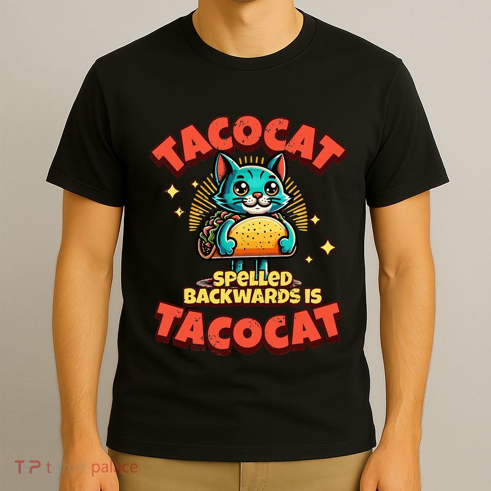 Retro Tacocat Spelled Backwards Is Taco Cat T-Shirt