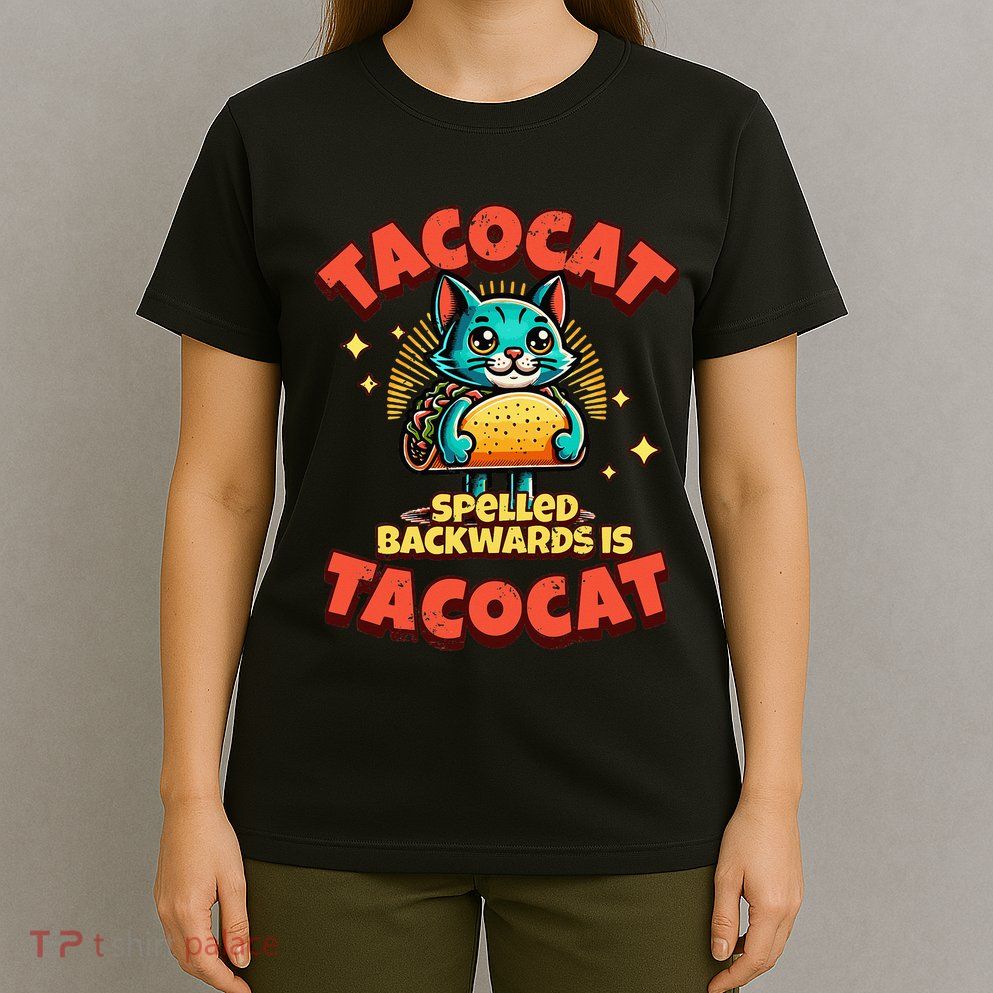 Retro Tacocat Spelled Backwards Is Taco Cat T-Shirt