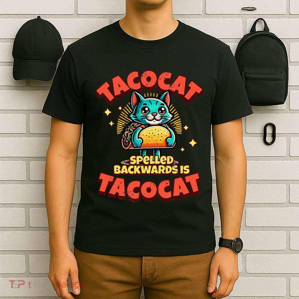 Retro Tacocat Spelled Backwards Is Taco Cat T-Shirt