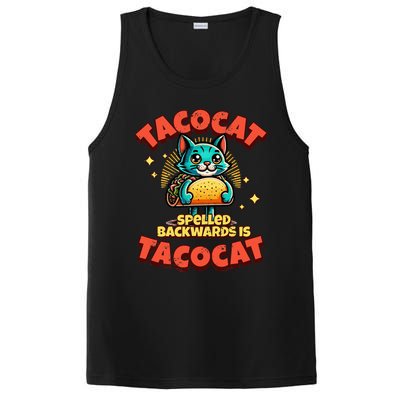 Retro Tacocat Spelled Backwards Is Taco Cat PosiCharge Competitor Tank