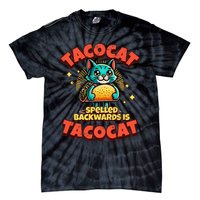 Retro Tacocat Spelled Backwards Is Taco Cat Tie-Dye T-Shirt