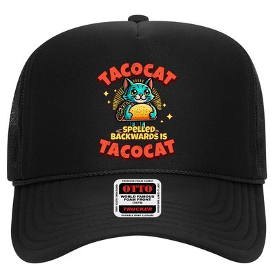Retro Tacocat Spelled Backwards Is Taco Cat Trucker Hat