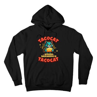 Retro Tacocat Spelled Backwards Is Taco Cat Tall Hoodie