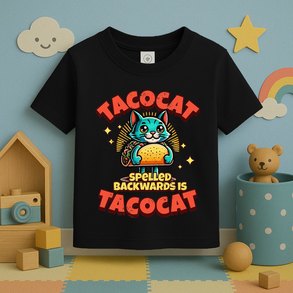 Retro Tacocat Spelled Backwards Is Taco Cat Toddler T-Shirt
