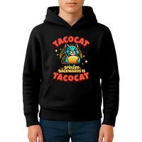 Retro Tacocat Spelled Backwards Is Taco Cat Kids Hoodie