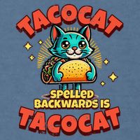 Retro Tacocat Spelled Backwards Is Taco Cat Garment-Dyed Sweatshirt