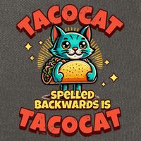 Retro Tacocat Spelled Backwards Is Taco Cat Cotton Canvas Backpack