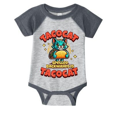 Retro Tacocat Spelled Backwards Is Taco Cat Infant Baby Jersey Bodysuit