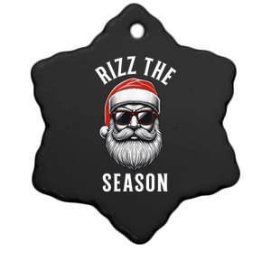 Rizz The Season Christmas Funny Santa Ceramic Star Ornament