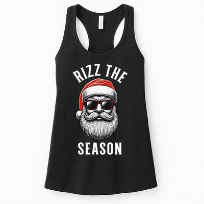 Rizz The Season Christmas Funny Santa Womens Tank Top