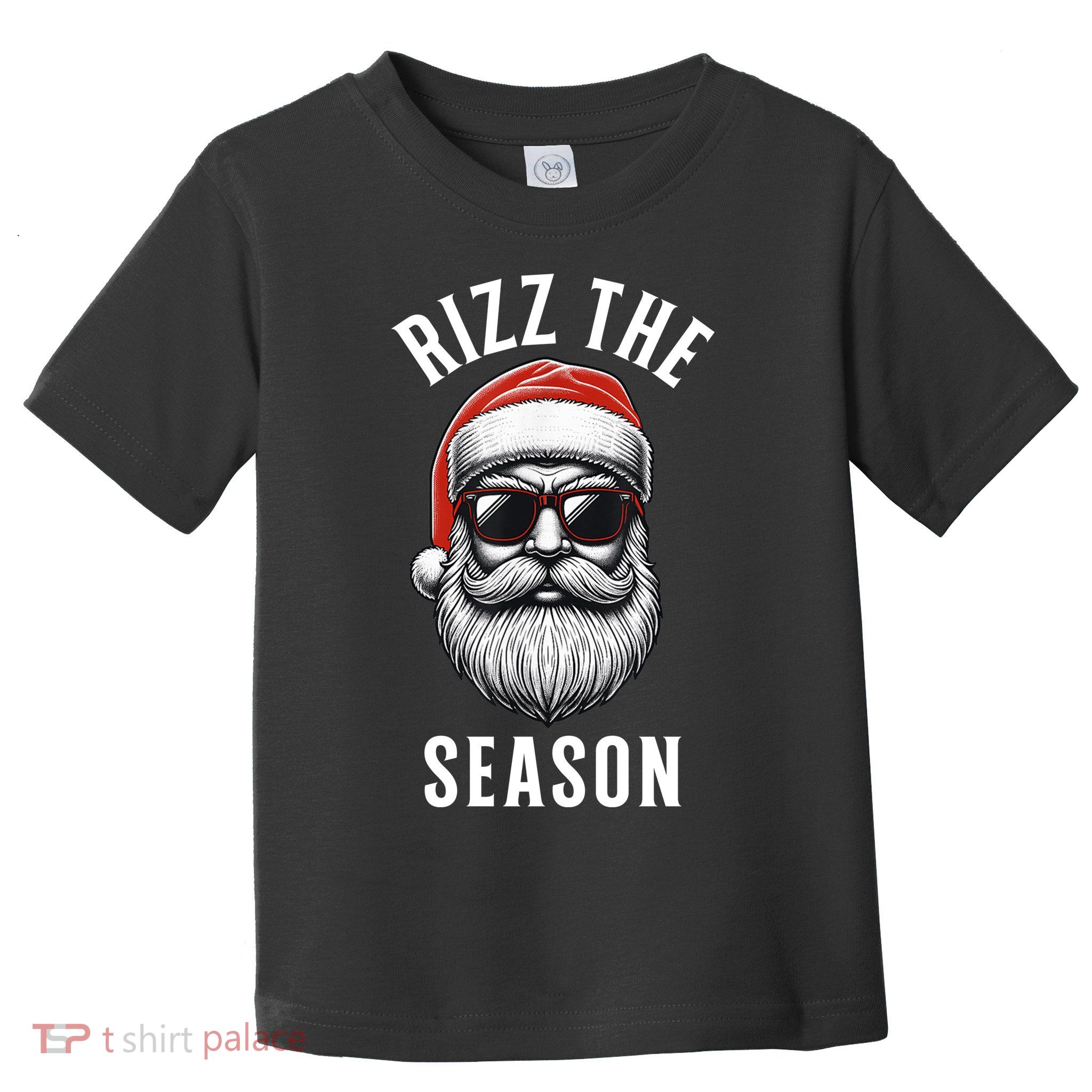 Rizz The Season Christmas Funny Santa Toddler T-Shirt