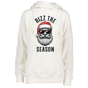 Rizz The Season Christmas Funny Santa Womens Funnel Neck Pullover Hood